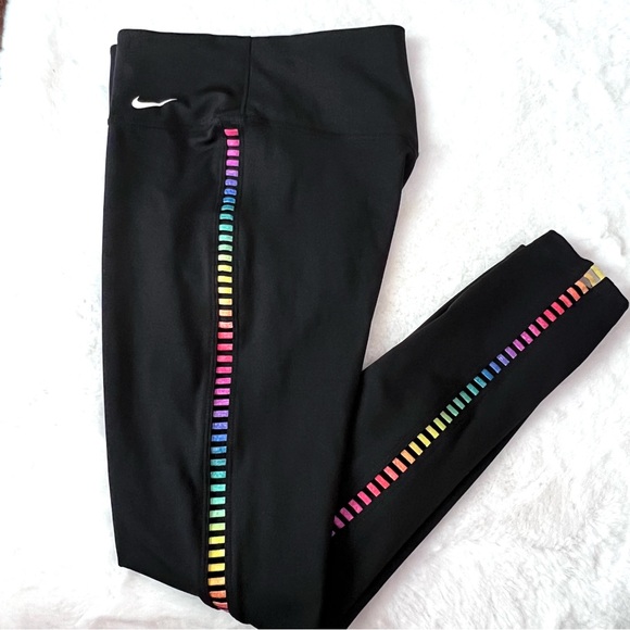 Nike One Rainbow Indy Ladder Leggings Black Size Small - Picture 6 of 16